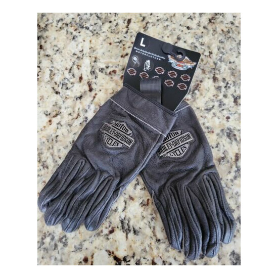 Harley-Davidson Men L Distressed Leather Gloves Full Finger 98208-16VM New image {1}