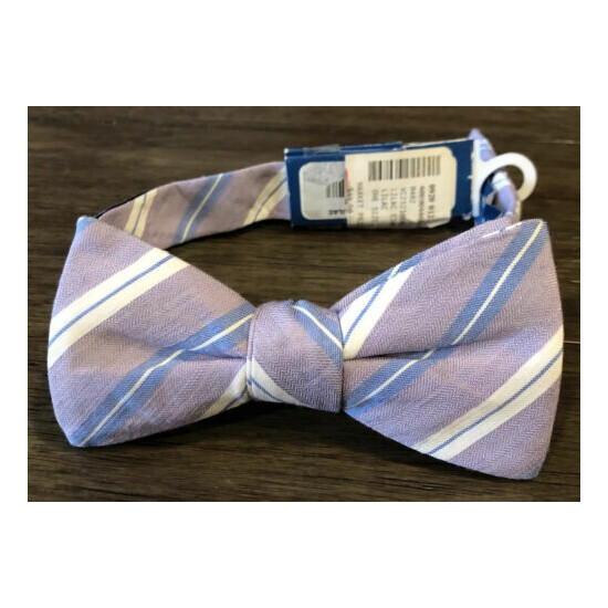 NEW Toddler Vince Camuto Bow Tie Plaid Purple Lilac White Light Blue Adjustable image {2}