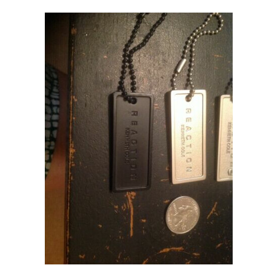 Set Of Three Pieces Reaction Kenneth Cole Metallic Bag Tags image {2}