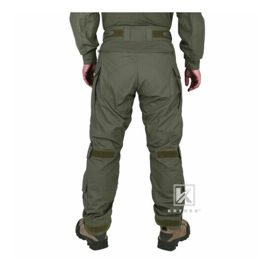 KRYDEX Tactical G3 Combat Trousers Army Pants w/ Knee Pads Ranger Green 30 - 40W image {3}