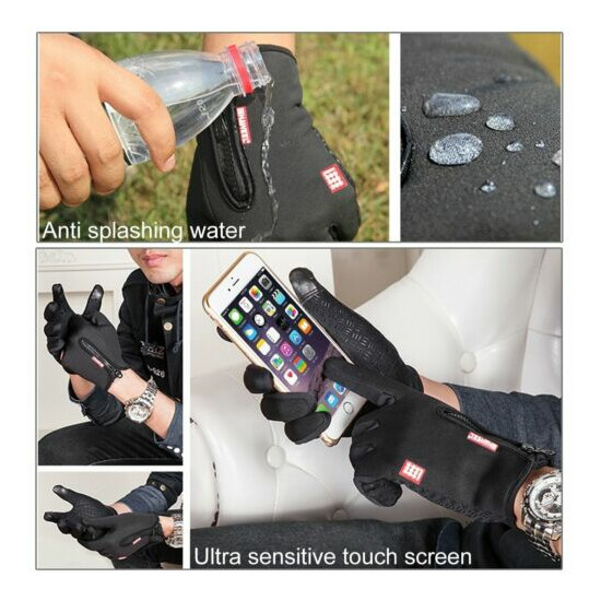 **NEW** Haweel Mens 2 Finger Touch Screen Warm Gloves for Mobile Phone - 2X image {4}