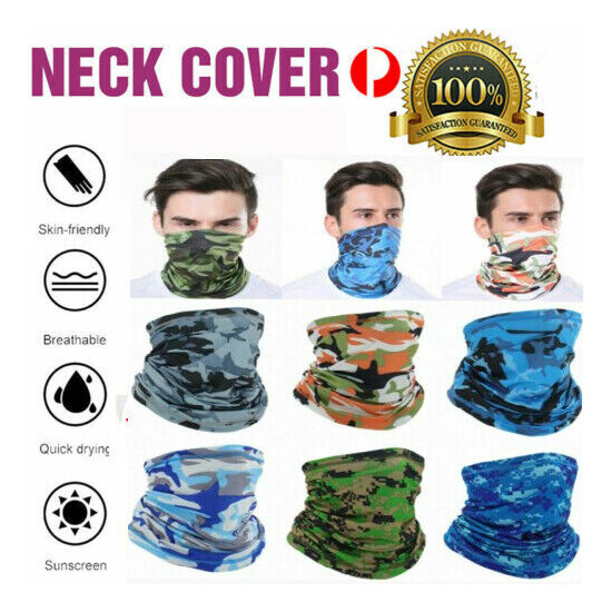 Elastic Silky Face Mask Cover Multi-Use Tube Bandana Neck Gaiter Balaclava Scarf image {2}