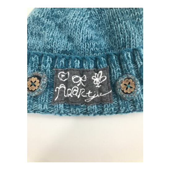 Naartjie Girls Size 3-4 5 6 7 Years Sweater Hat Beanie Teal Aqua Turquoise Blue image {2}