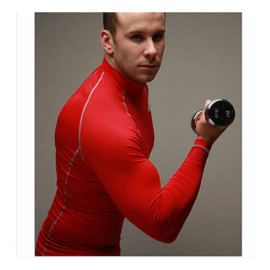 New Men Boy Rash Guard Long Sleeve Sport Top Gym Shirt Swimwear Wetsuit Swimming image {6}