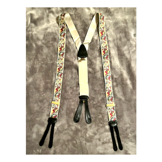 Vintage Trafalgar Court Jester Silk Suspenders image {1}