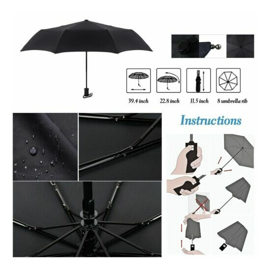 8 Ribs Strong Automatic Umbrella Auto Open Close Folding Umbrella Windproof image {7}