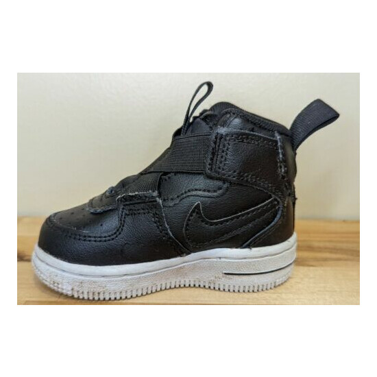 Infant size 4C Nike Force 1 Highness Black & White Baby Shoes BQ3600-001 image {3}