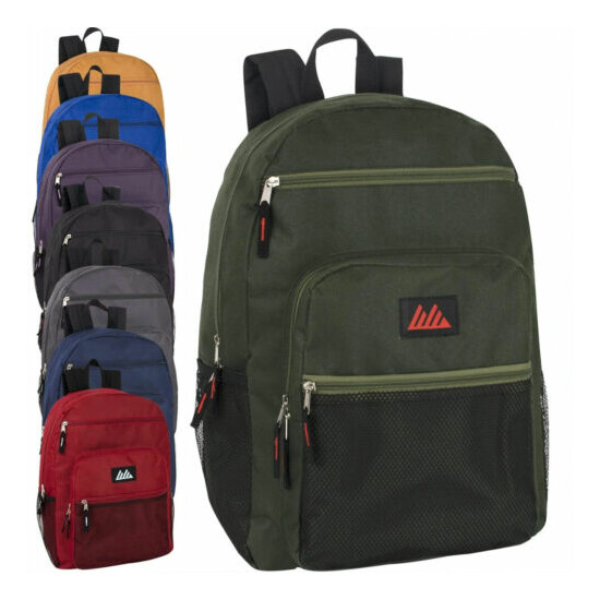 18.5" Men Summit Ridge Lightweight Multi Pocket Backpack School Travel Bagpacks image {1}