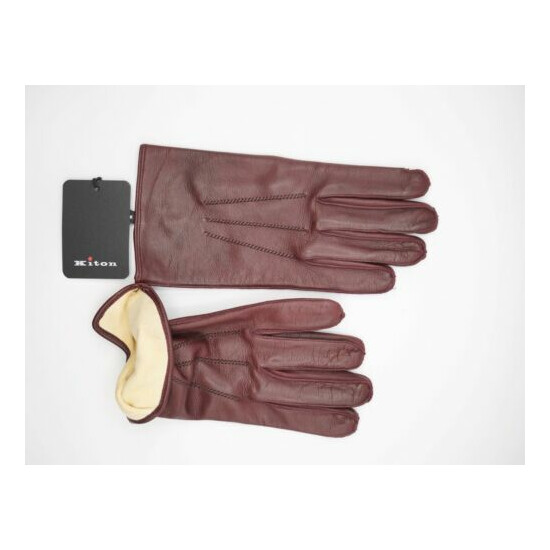 NEW 850,00 $ KITON Napoli Gloves Luxury Leather Size 8 image {2}