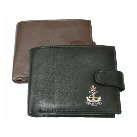 Royal Navy Leather Wallet BLACK or BROWN ME1 image {1}