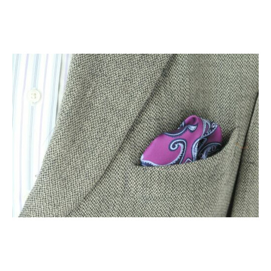 Lord R Colton Masterworks Patras Purple Floral Pocket Square Silk New image {3}