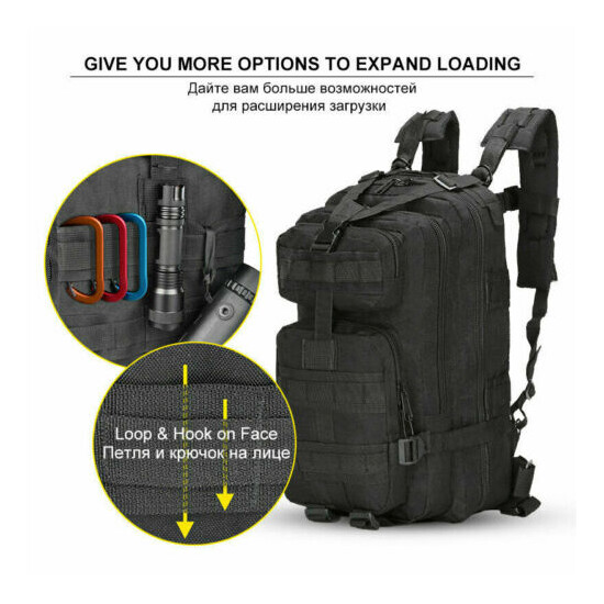 30L Outdoor Military Molle Tactical Backpack Rucksack Camping Hiking Travel Bag image {8}