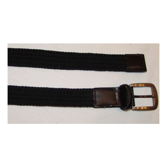 Belt Mens Back Woven XL 42 - 44 Adjustable Buckle 1" wide image {4}