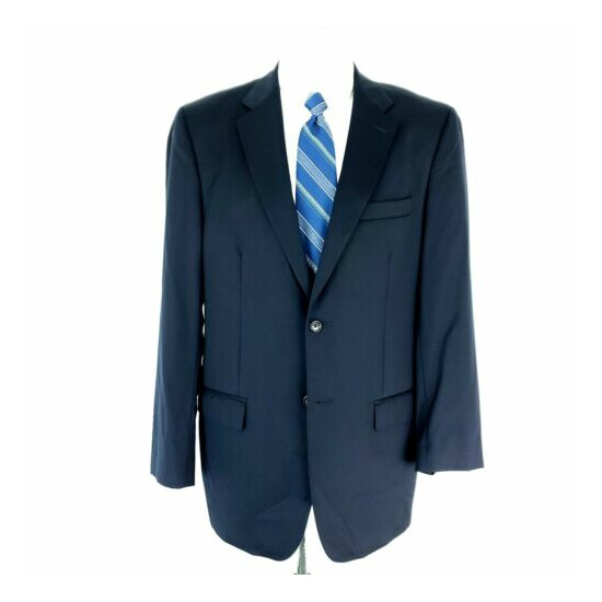 Joseph & Feiss Wool 2 Button Blazer 40L Blue Sport Coat image {3}