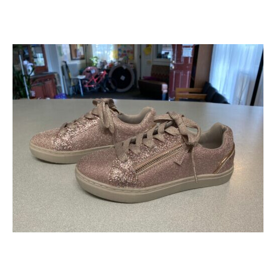 SO Memory Foam Pink Glitter Emilee Sneakers Size 4 image {3}