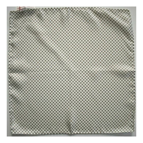 New Auth LUCIANO BARBERA GEOMETRIC FLORAL 100% SILK Pocket Square Handkerchief image {2}