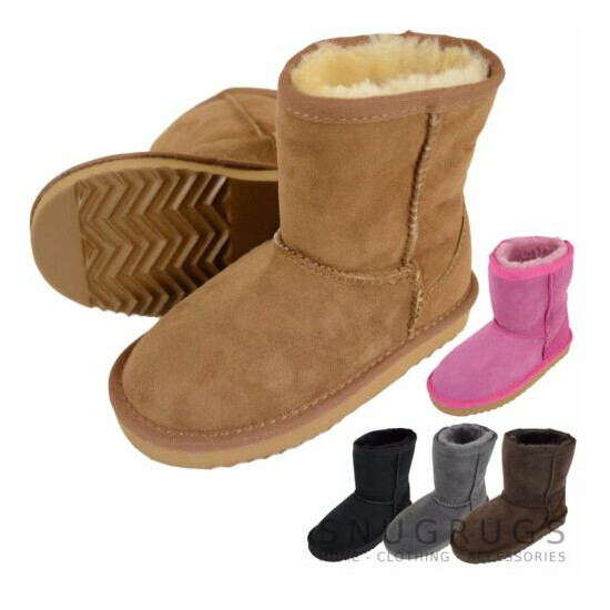 Children / Kids / Boys / Girls Full Sheepskin Boots / Booties image {1}