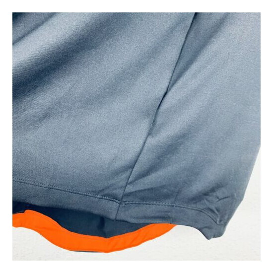 ADIDAS Climalite Gray Orange Athletic Hooded Men Shirt. Size M. NWT image {3}