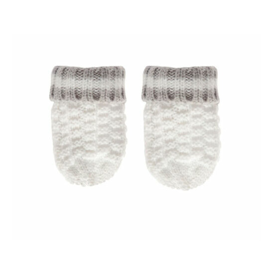 Baby Boys Girls Mittens Cable Knitted With Turnover Mittens NB-12 Months M648 image {4}