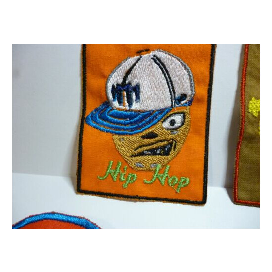 Set x5 Hip Hop Embroidery Patches Exclusive Collectible for Sew on Hat Clothes image {2}