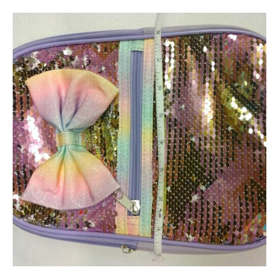  Sequin Backback with shimmering bow mini  image {4}