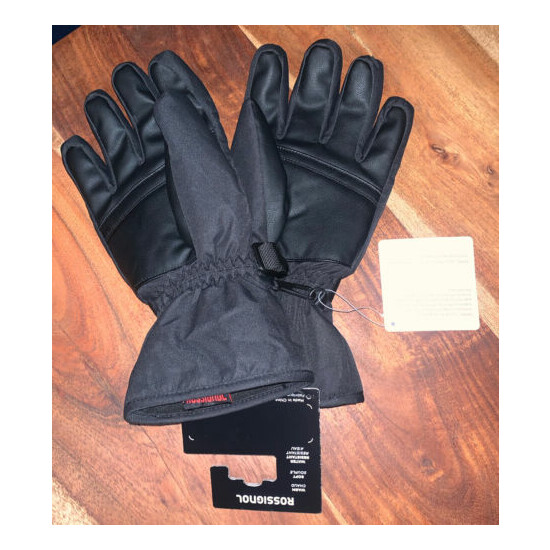 ROSSIGNOL NORTH GLOVES WATER RESIST BLACK INSULATED FACE SKI SNOW GLOVES MENS M image {4}