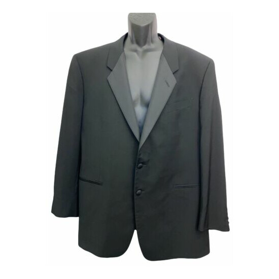 Calvin Klein Collection Mens Size 46 Black Wool 2 Button Tuxedo Jacket Italy  image {2}