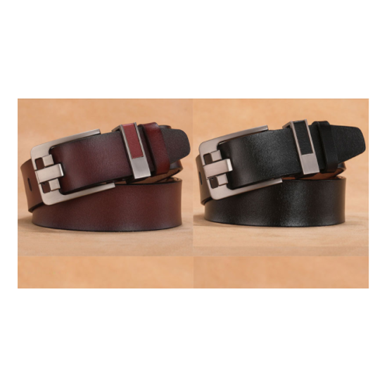 2022 Genuine Leather Belt Men 105cm /120cm Large Size Luxury Designer Belts Men  image {4}