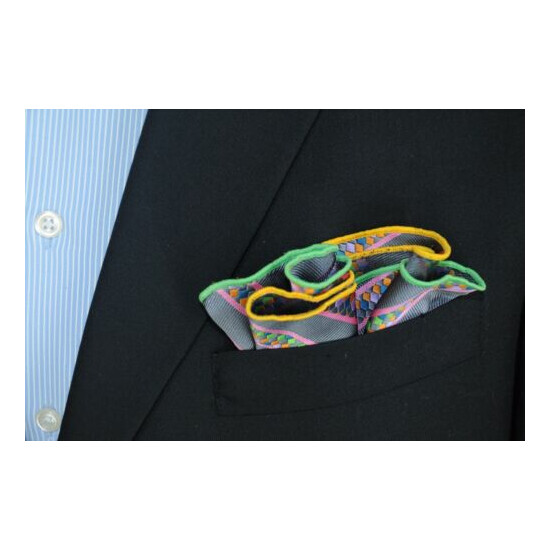 Lord R Colton Masterworks Pocket Gray Striped Survival Silk - $75 Retail New image {2}