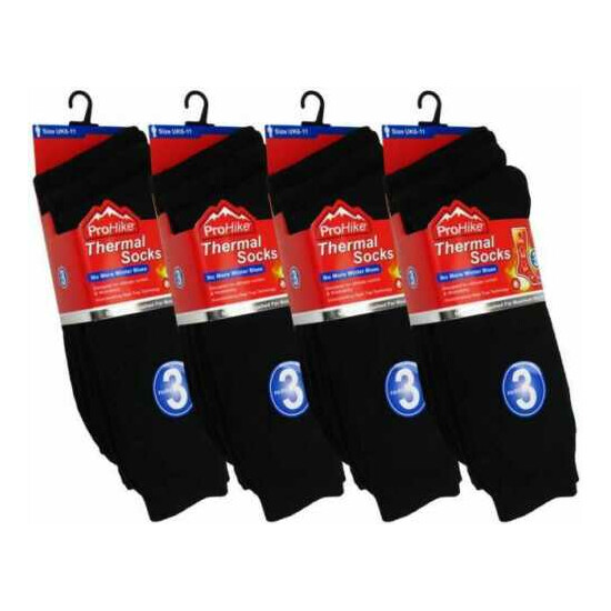 Men's Quality Warm Internally Brushed Thermal Socks Christmas Gift 12 Pair Lot image {2}