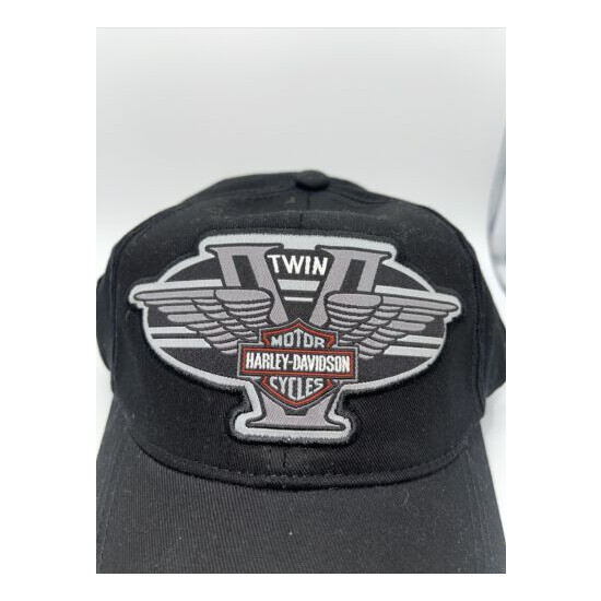 Harley Davidsion mens S Small Hat Cap wings Logo V Twin Motor Biker Motorcycle Thumb {2}