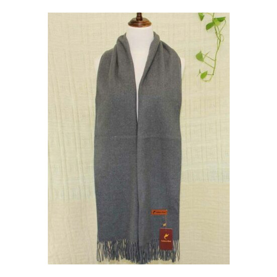 Vintage Man's Solid Long Cashmere Wool Blend Soft Warm Wrap Shawl Scarf Gift 85 image {2}