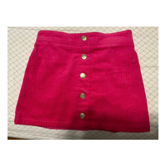 Isaac Mizrahi Corduroy Skirt Hot Pink Girls Size 5/6  image {1}