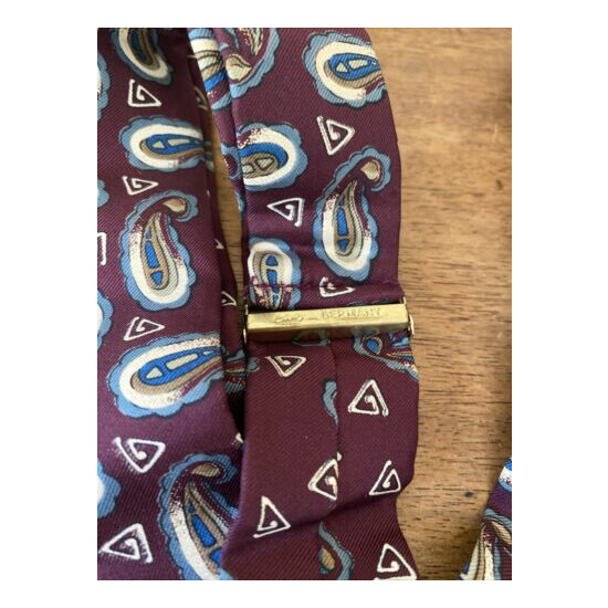 Givenchy Monsieur Vintage W/ Box Silk New Paisley Suspenders! image {5}