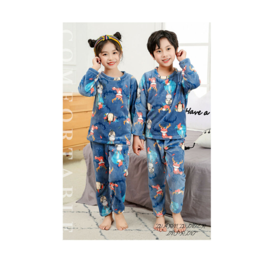 CityComfort Fleece Pyjamas For Kids, Fluffy Boys and Girls Winter Warm PJs image {1}