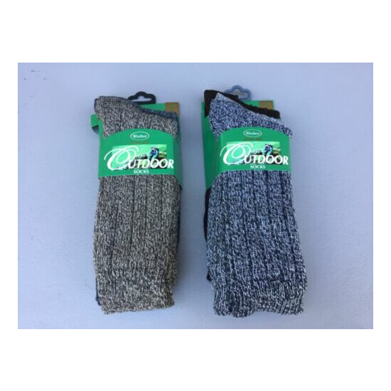NWT Men's Windsor 55% Wool Blend Casual Rag Socks 6 Pair Size Large Multi #1121L image {1}