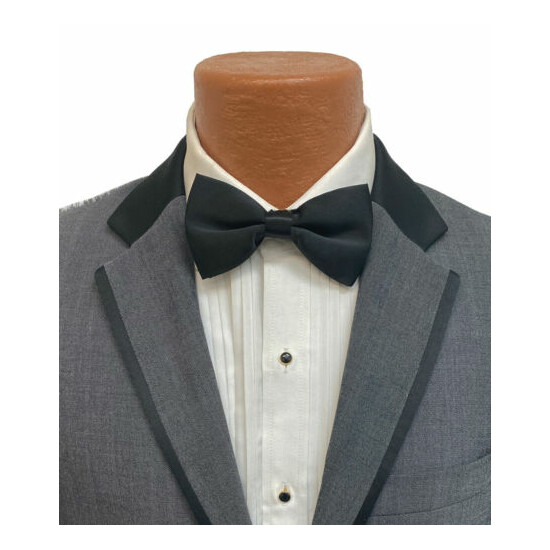 Men's Grey Joseph Abboud Joe Tuxedo Jacket Suit Coat Modern Fit Wedding Prom 40R image {4}