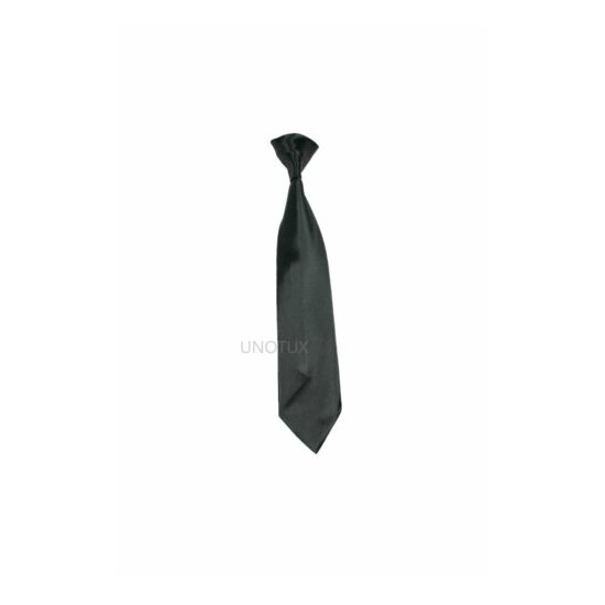 23 Color Satin Clip-on Neckties Boys Suits Tuxedos Party Formal size: S-XL(S-20) image {5}