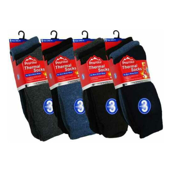 Men's Quality Warm Internally Brushed Thermal Socks Christmas Gift 12 Pair Lot image {1}