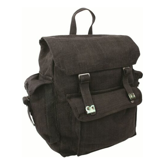 NEW Canvas Rucksack Backpack Webbing fishing satchel Daysack Highlander bag image {2}