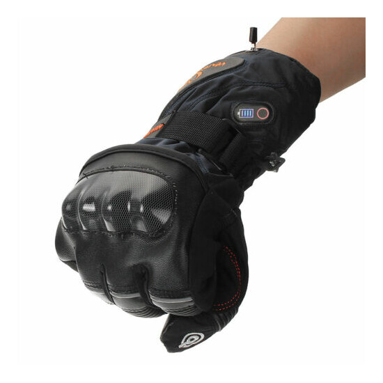 M/XL Rechargeable Battery Winter Electric Heated Gloves Motorcycle Hand Warmer  image {3}