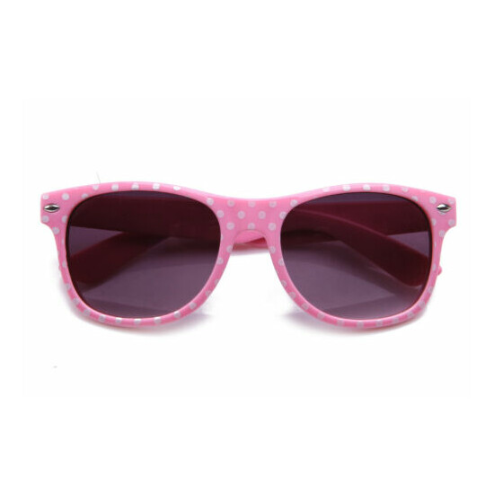 Kids Polka Dots Sunglasses Classic Boys Girls Party Events Lead Free UV 100% image {5}