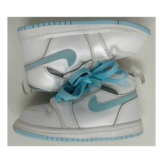 Nike Air Jordan 705324-106 High Tops White/Blue/Silver Toddler Unisex Size 8c image {1}