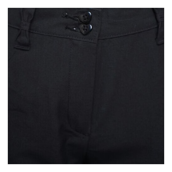 Girls School Trousers Black Grey Navy Straight Leg Plus Fit, Longer Leg Uniform image {4}