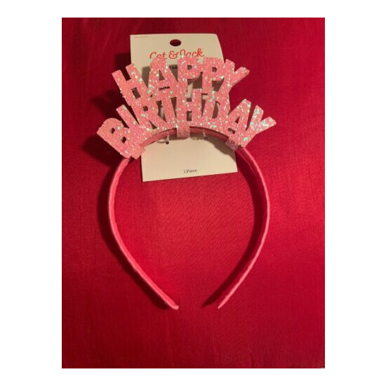 Toddler Girls' Happy Birthday Headband - Cat & Jack™ Pink image {2}