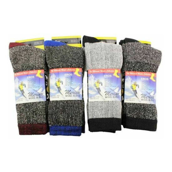 MENS Merino Wool Blend Walking Socks OUTDOOR WARM WALKING WOOL SOCKS UK 6-11 image {2}