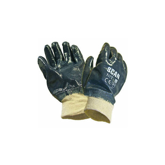 Scan Nitrile Heavy Duty Gloves One Size image {1}
