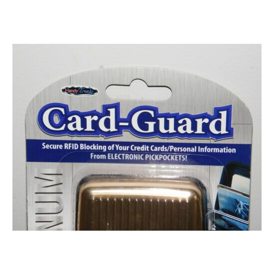 WALLET CASH MONEY RFID BLOCKING OF YOUR CREDIT CARDS ALUMINUM CARD-GUARD NEW image {2}