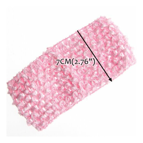 120PCS 7CM Knit Headband For Hair Accessories Hollow Out Elastic Hairband Head image {3}