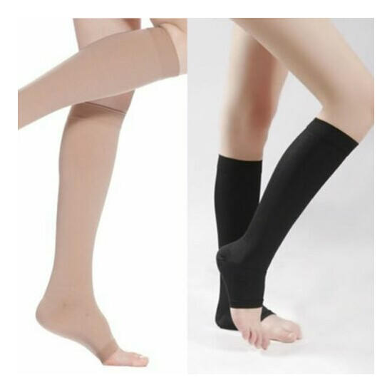 Compression Socks Knee High Support Stockings Leg Thigh Sleeve Sports Men Women image {3}